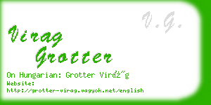 virag grotter business card